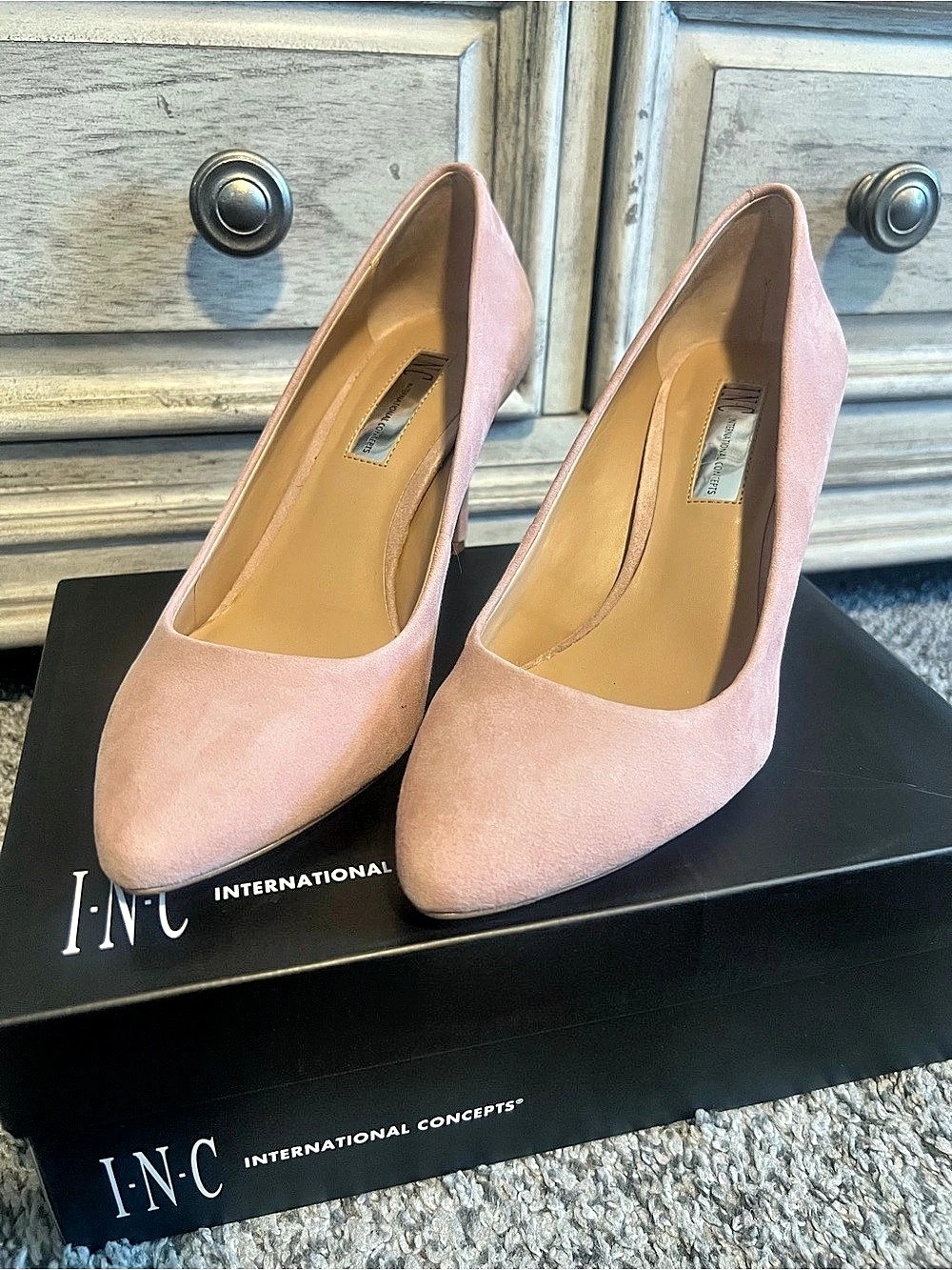 I.N.C International Concepts Zita Pointed Toe Heels in Pink US 7.5 W